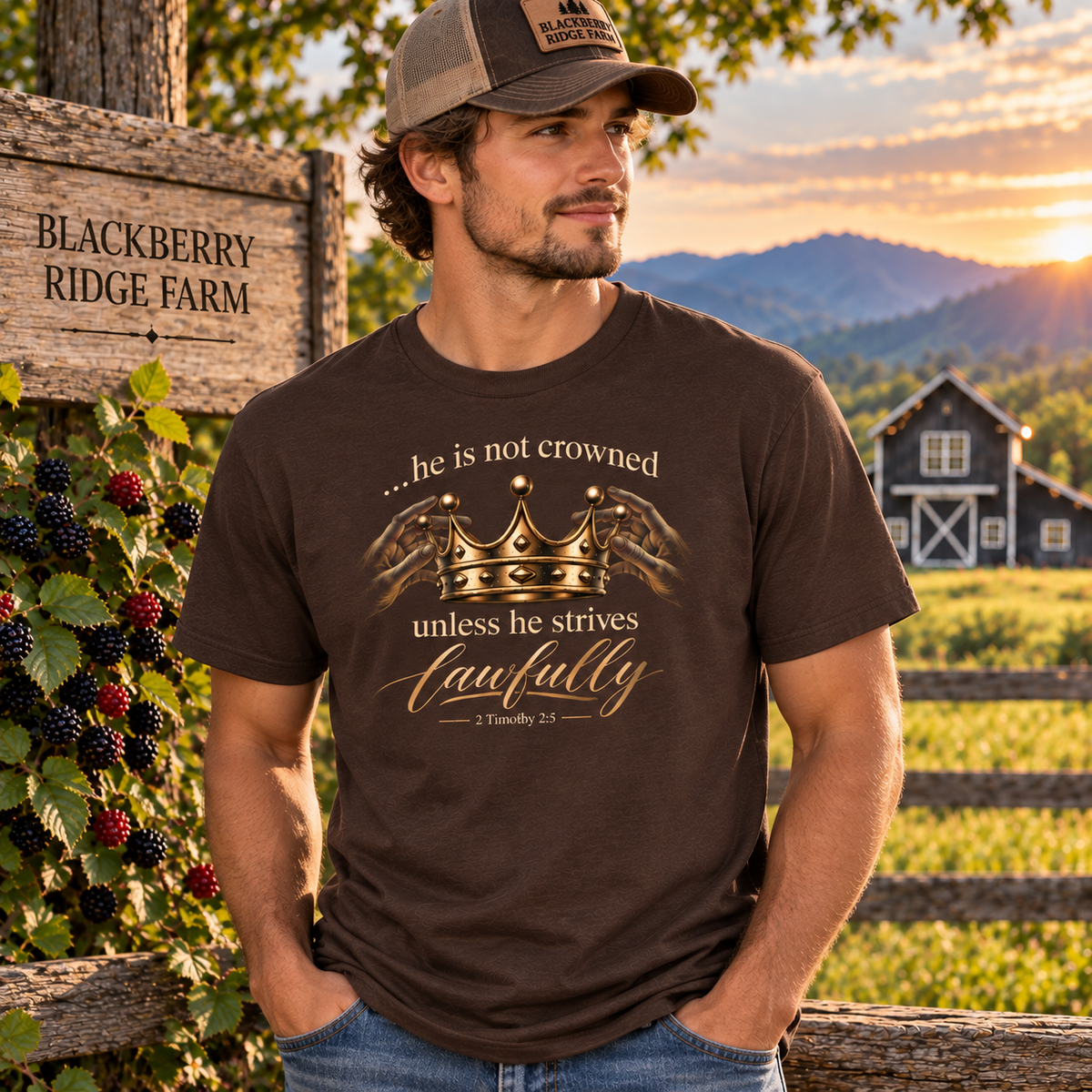 Crowned - 2Tim 2:5 T-Shirt