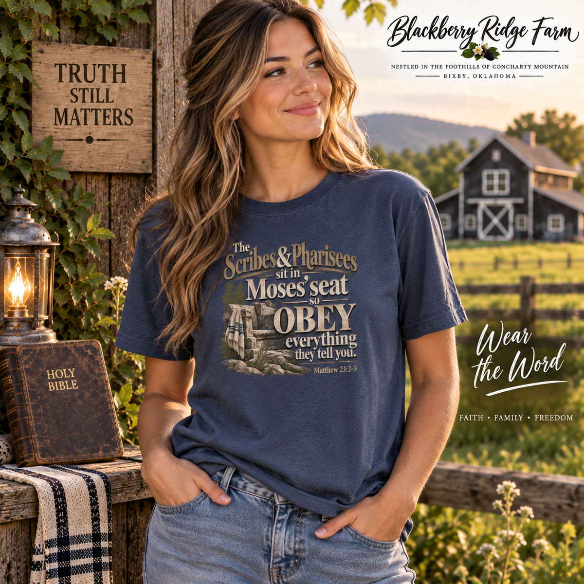 Obey Everything They Tell You - Matt 23:2-3 T-shirt
