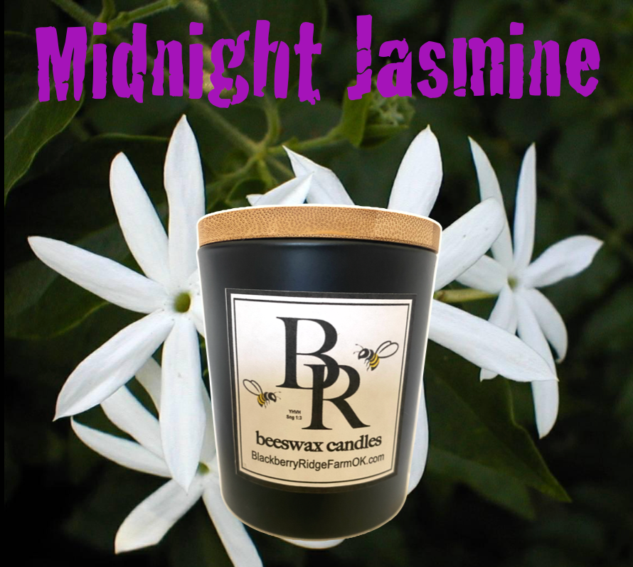 Beeswax Candle (S) - "Midnight Jasmine"