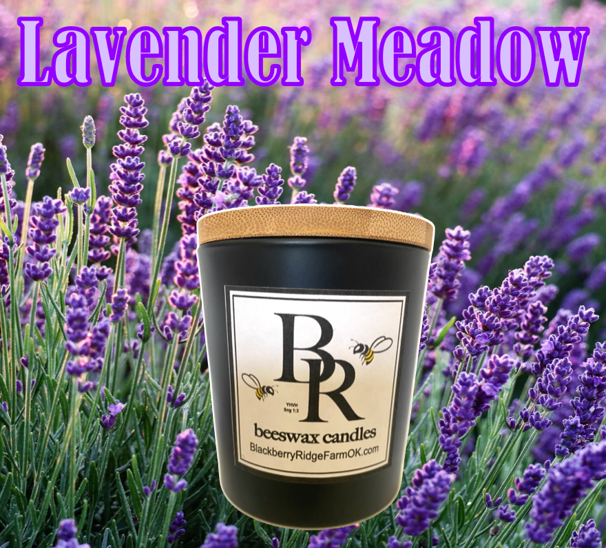 Beeswax Candle (S) - "Lavender Meadow"