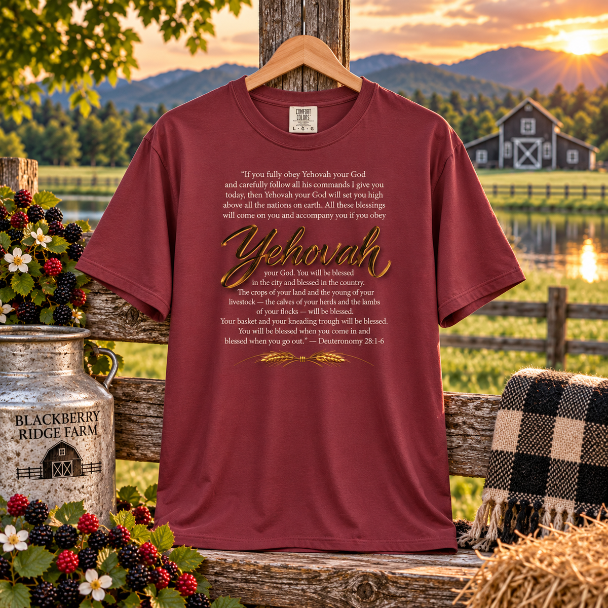 Yehovah - Deut 28:1-6 Dark T-Shirt