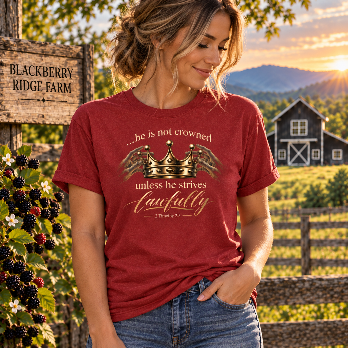 Crowned - 2Tim 2:5 T-Shirt