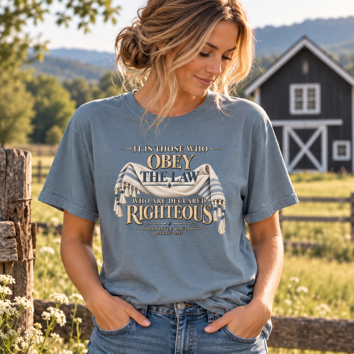 Obey the Law - Rom 2:13 T-Shirt