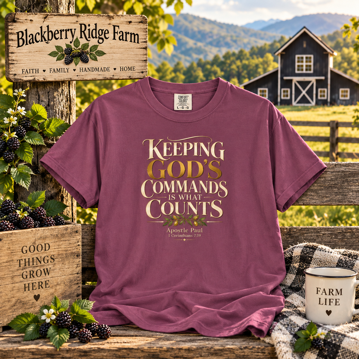 Keeping God's Commands - 1Cor 7:19 T-Shirt