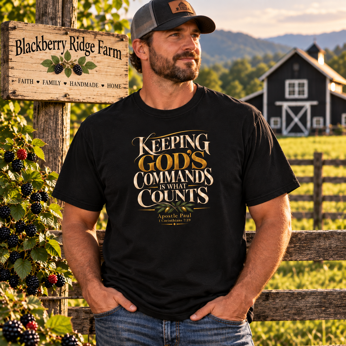 Keeping God's Commands - 1Cor 7:19 T-Shirt