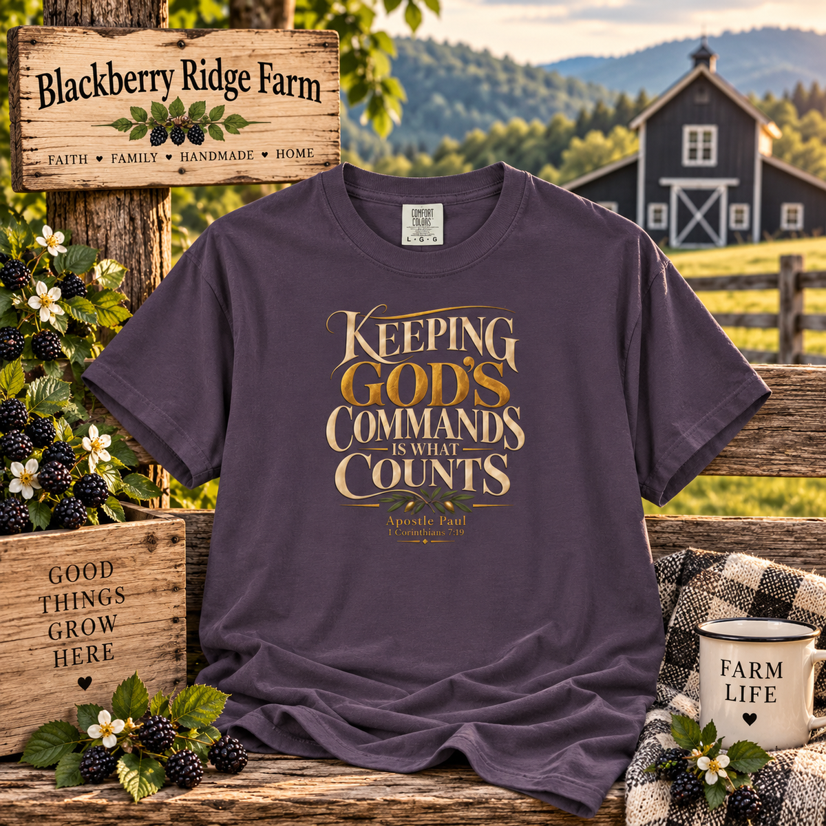 Keeping God's Commands - 1Cor 7:19 T-Shirt