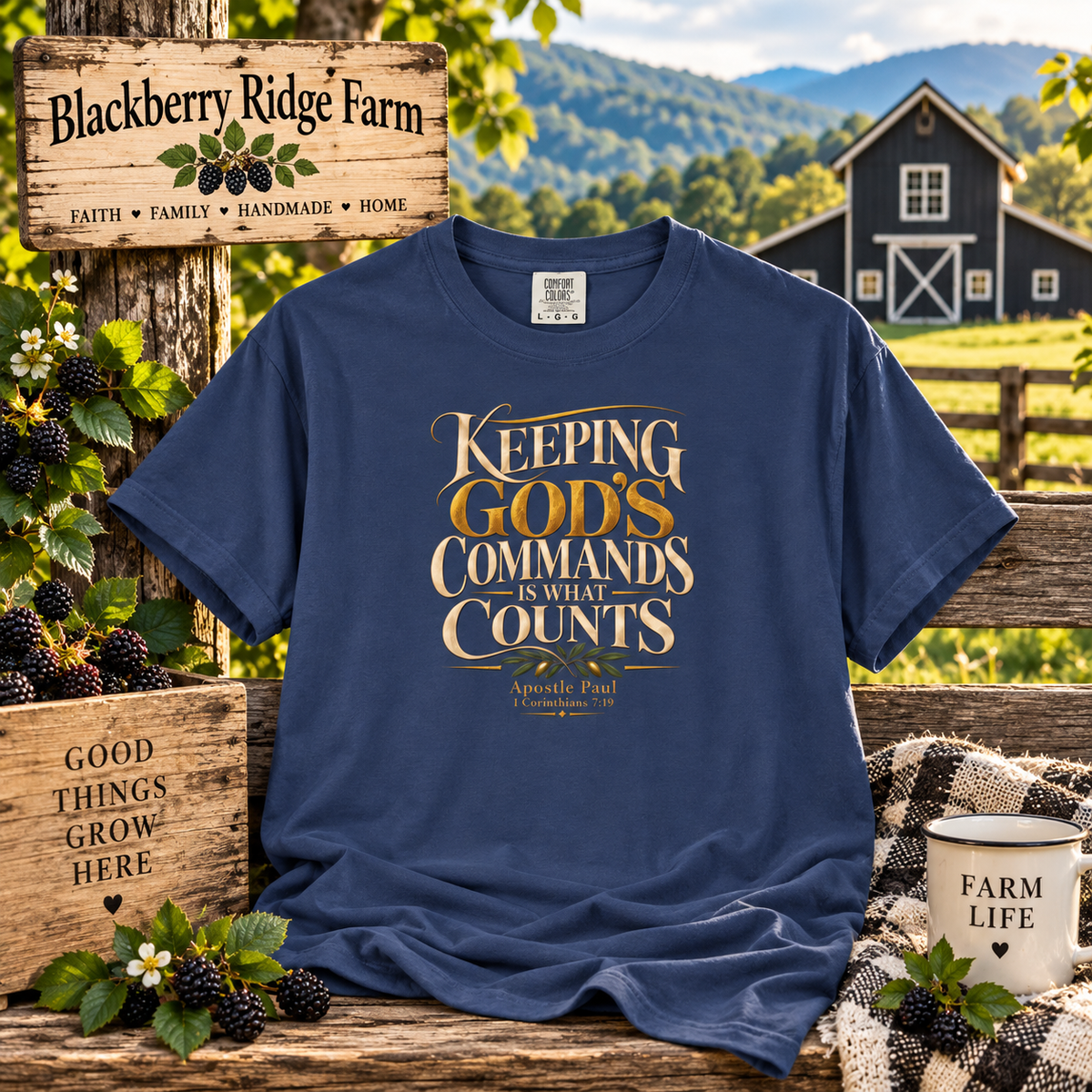 Keeping God's Commands - 1Cor 7:19 T-Shirt