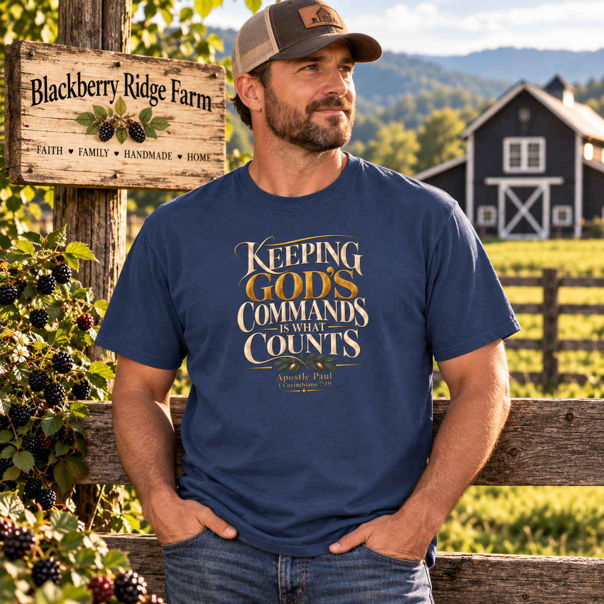 Keeping God's Commands - 1Cor 7:19 T-Shirt