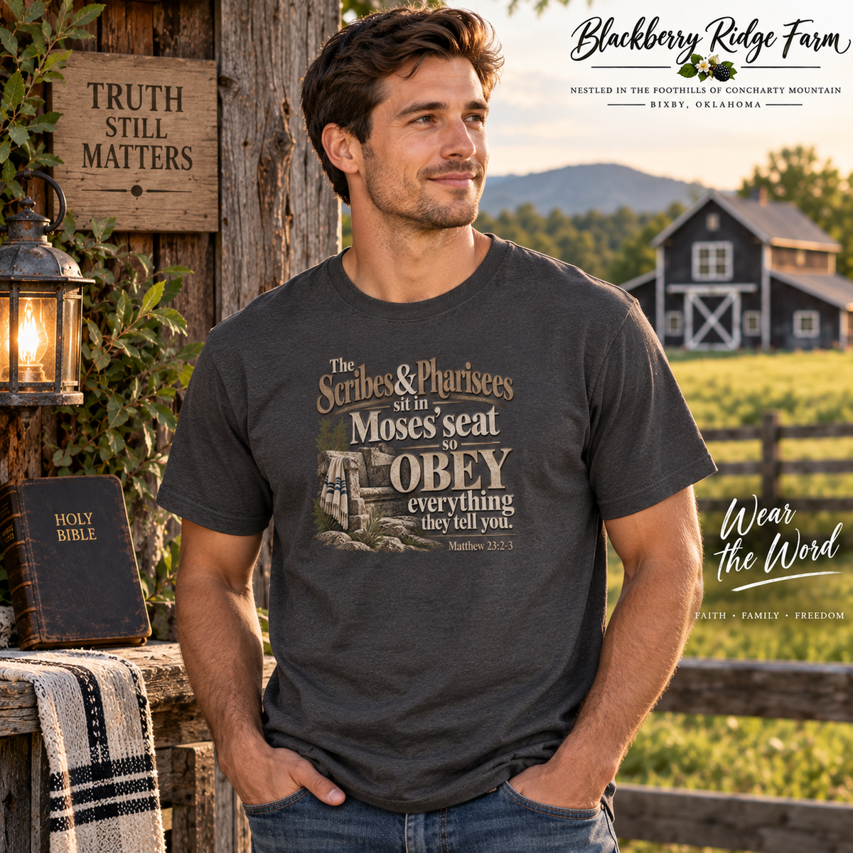 Obey Everything They Tell You - Matt 23:2-3 T-shirt