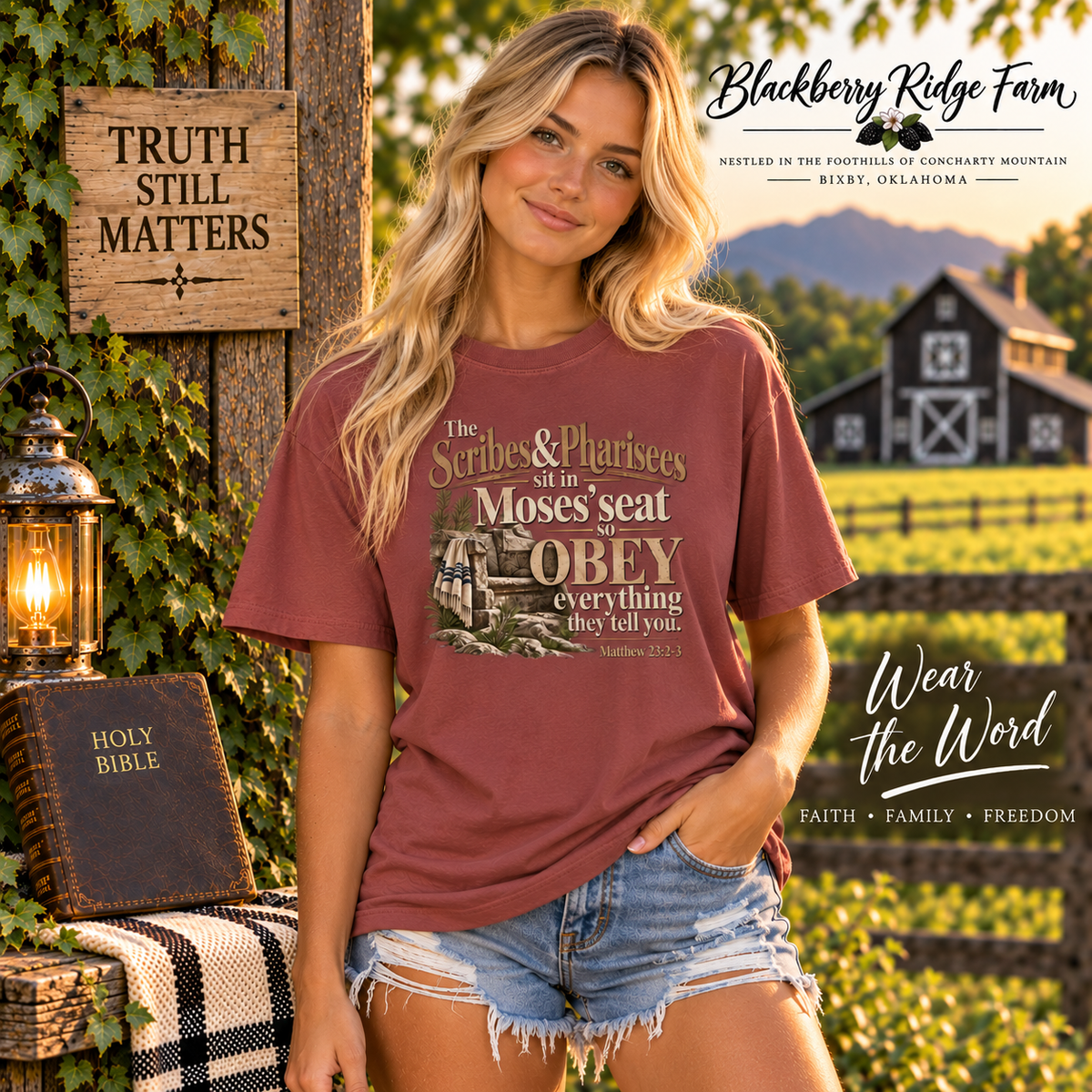 Obey Everything They Tell You - Matt 23:2-3 T-shirt