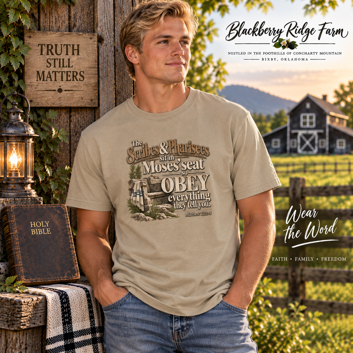 Obey Everything They Tell You - Matt 23:2-3 T-shirt
