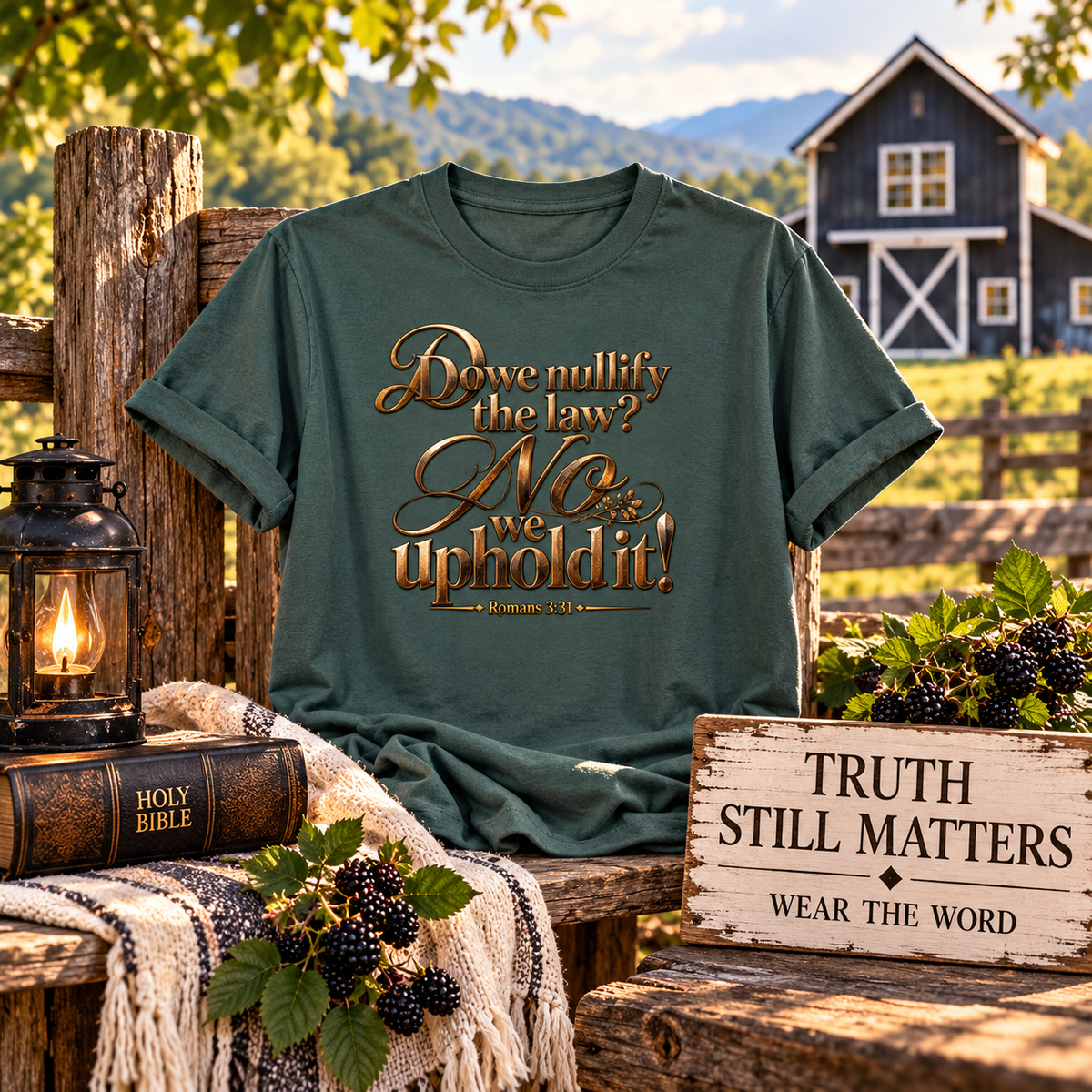 Do we nullify the law? No we uphold it Romans 3:31 SCRIPTURE T-shirt
