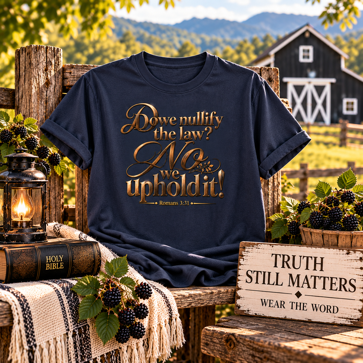 Do we nullify the law? No we uphold it Romans 3:31 SCRIPTURE T-shirt