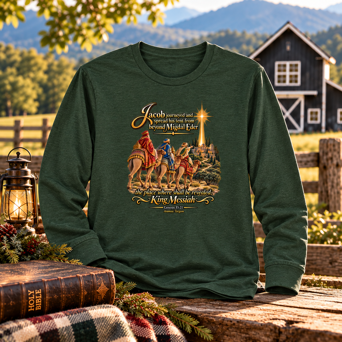 Three Wise Men Christmas Shirt/ scripture Genesis 35:21 King Messiah
