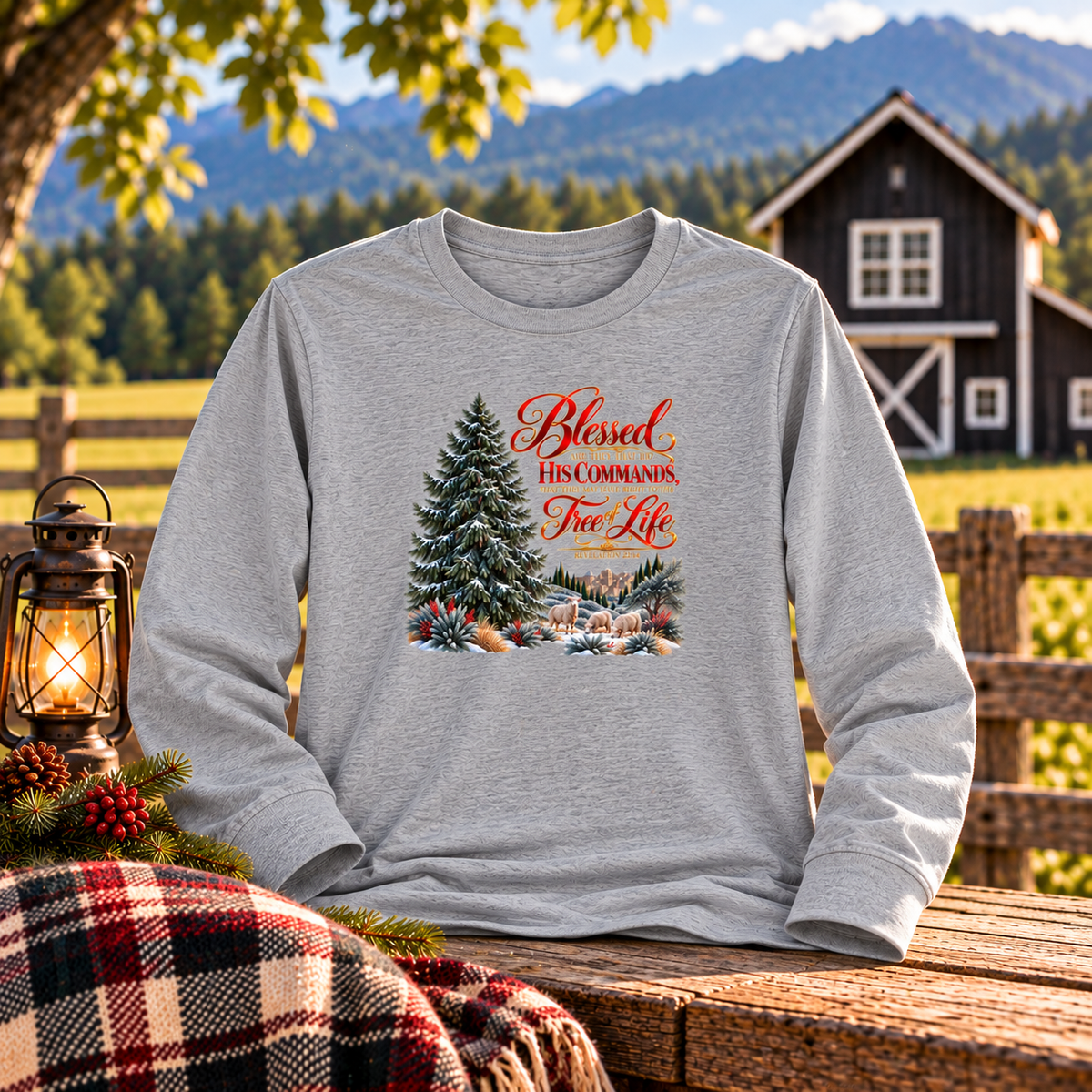 Tree of Life Christian Christmas Shirt / scripture Revelation 22:14