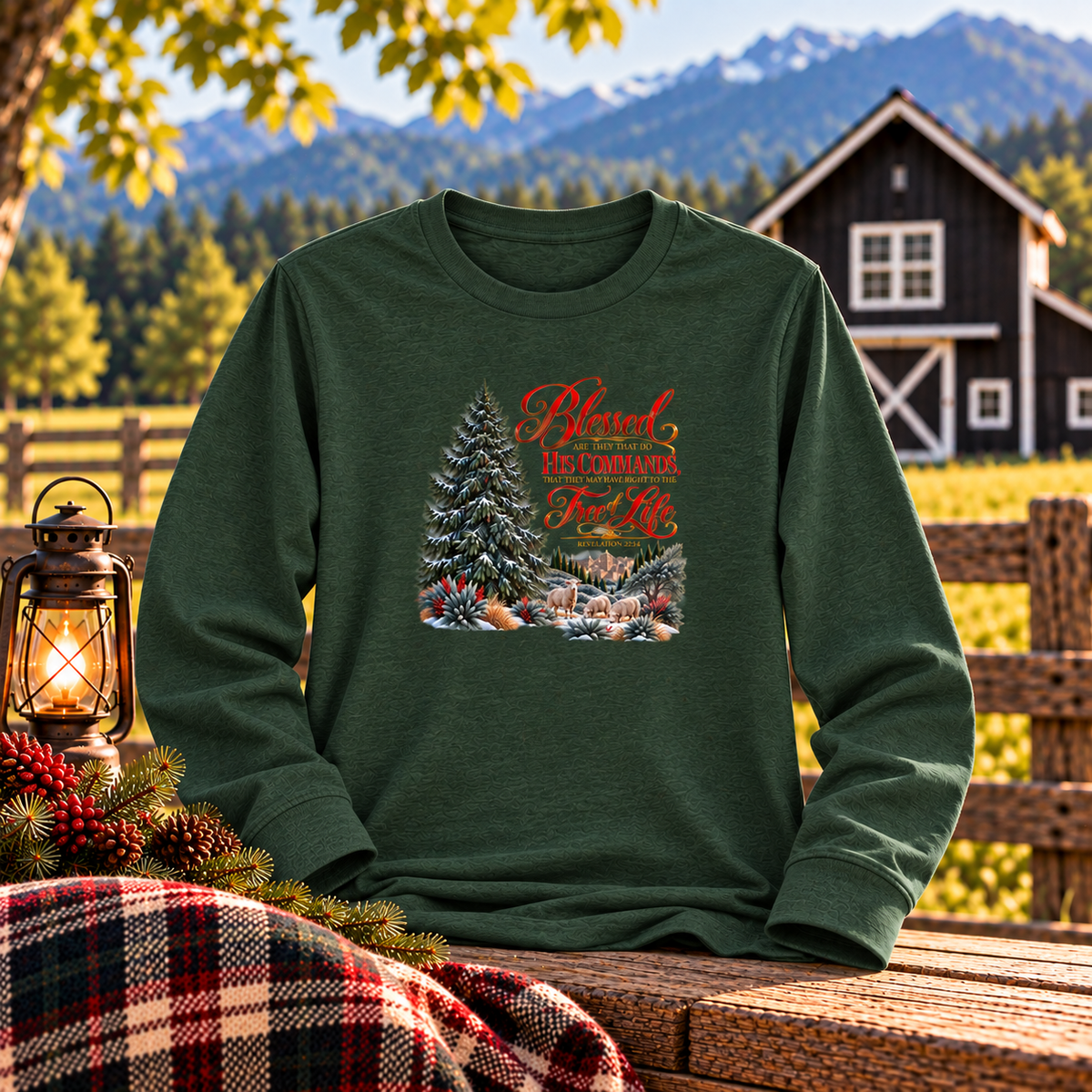 Tree of Life Christian Christmas Shirt / scripture Revelation 22:14
