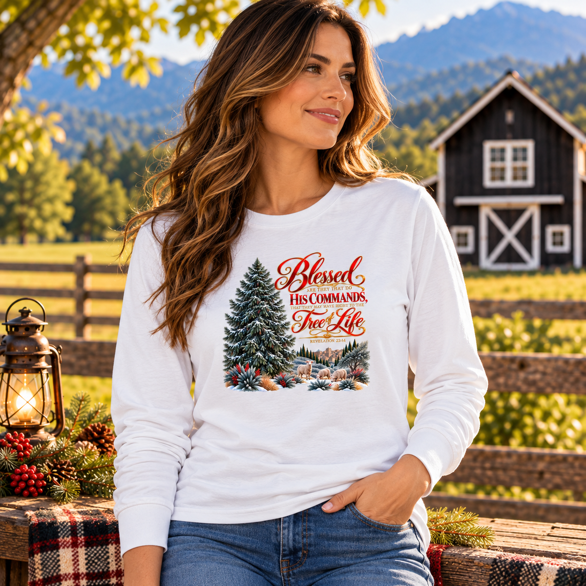 Tree of Life Christian Christmas Shirt / scripture Revelation 22:14