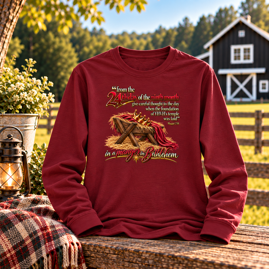Haggai 2:18 Christian Christmas Shirt | scripture 24th Day of the Ninth Month |