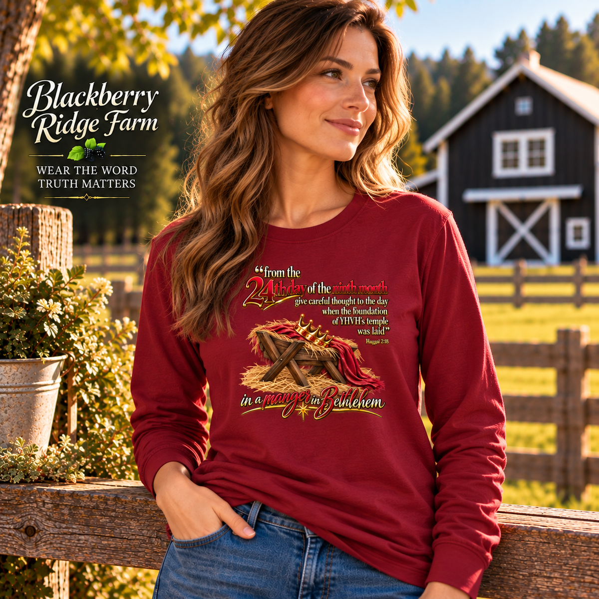 Haggai 2:18 Christian Christmas Shirt | scripture 24th Day of the Ninth Month |
