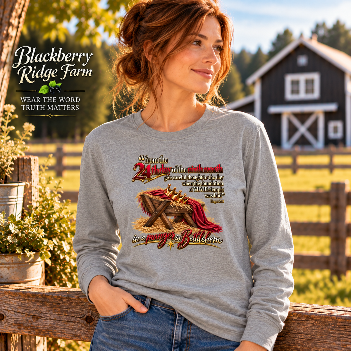 Haggai 2:18 Christian Christmas Shirt | scripture 24th Day of the Ninth Month |