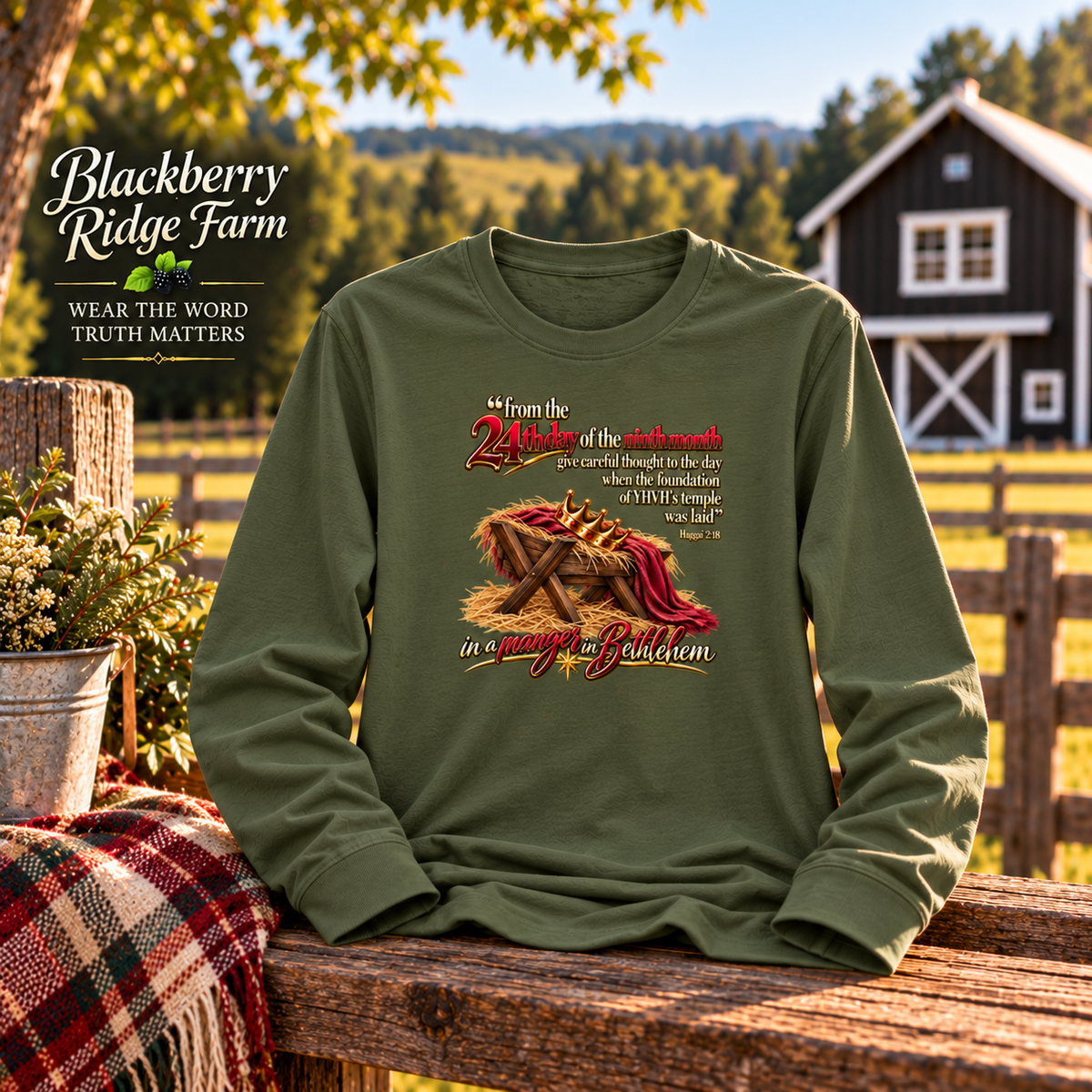 Haggai 2:18 Christian Christmas Shirt | scripture 24th Day of the Ninth Month |