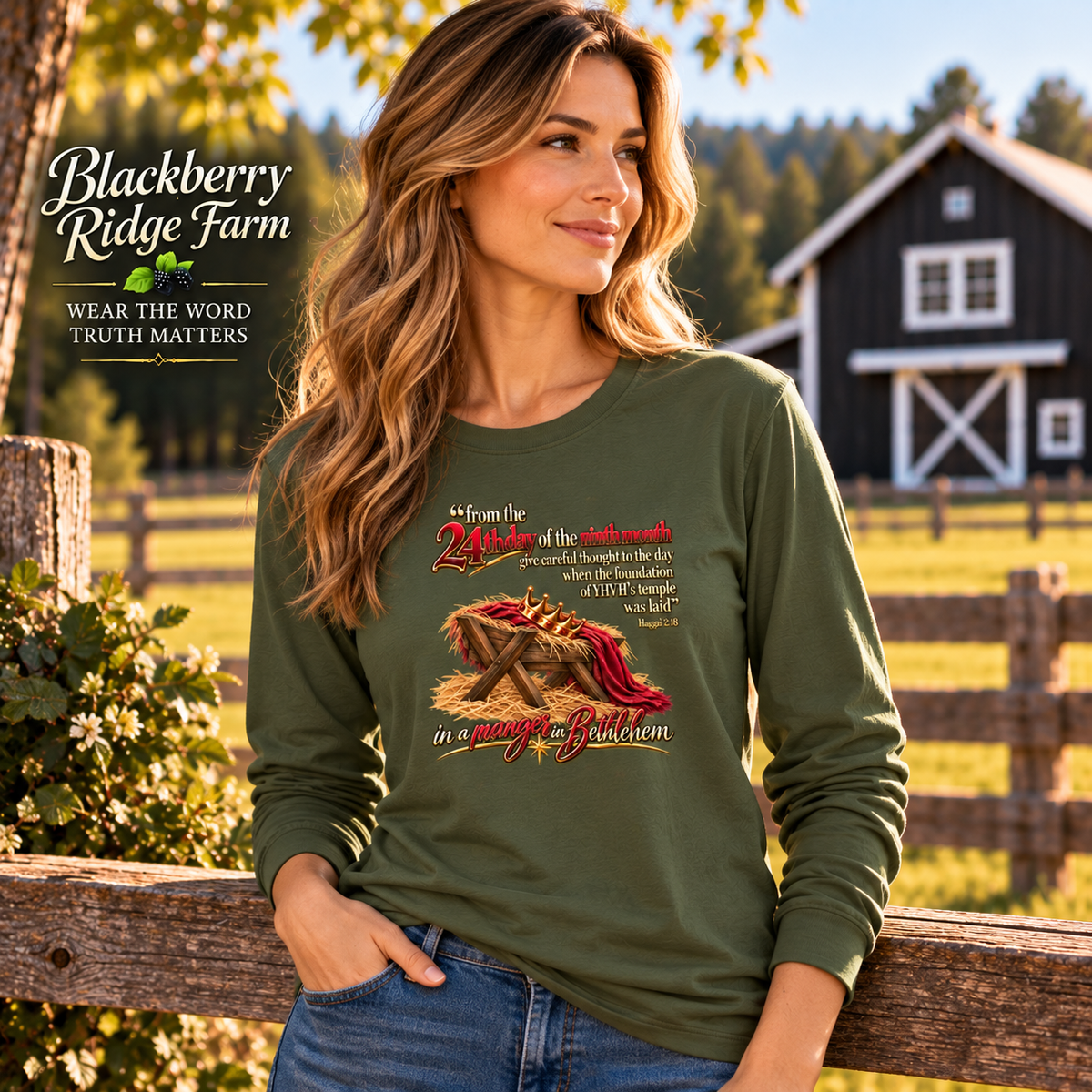 Haggai 2:18 Christian Christmas Shirt | scripture 24th Day of the Ninth Month |