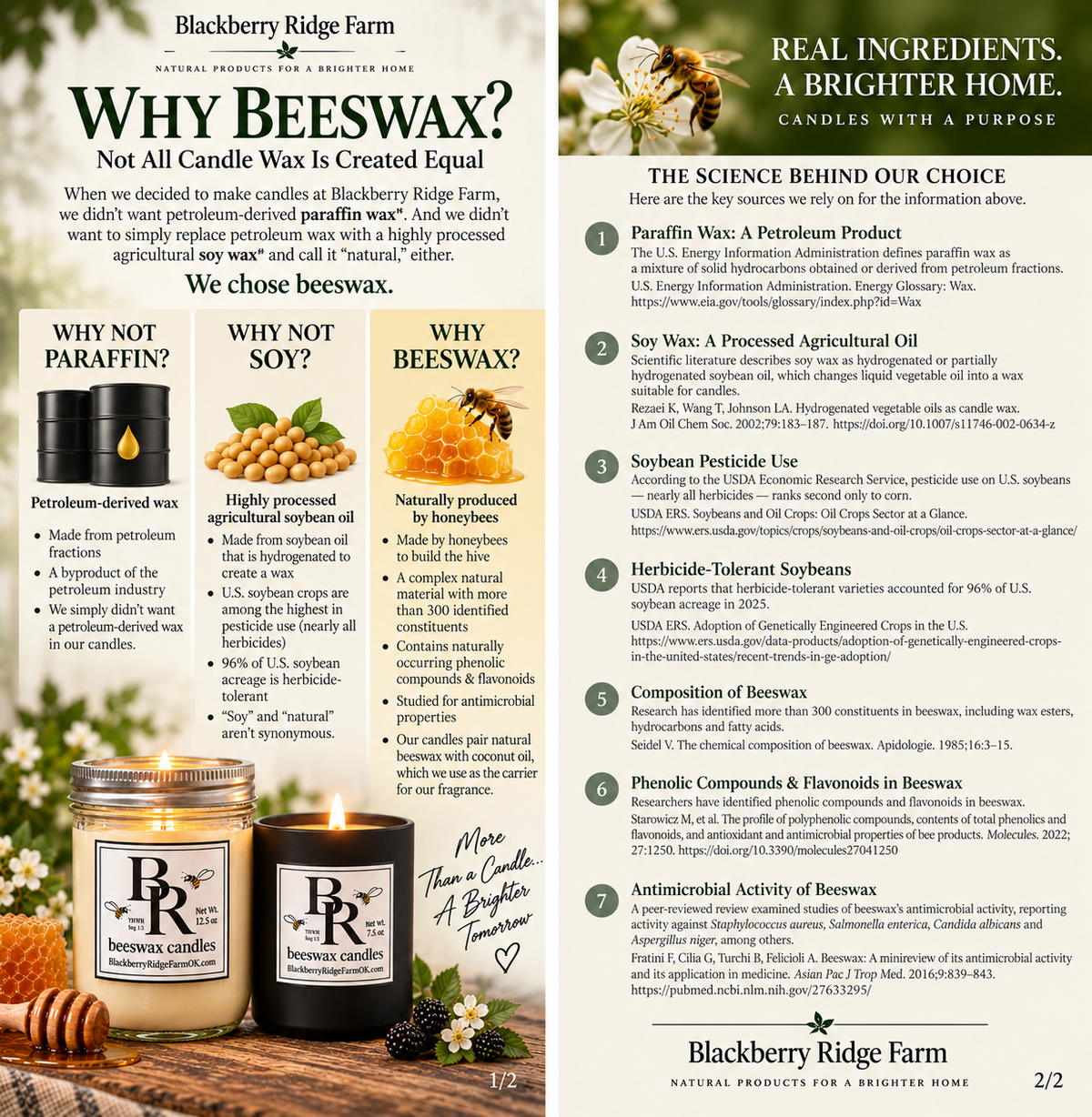 Cinnamon Stick Beeswax Candle