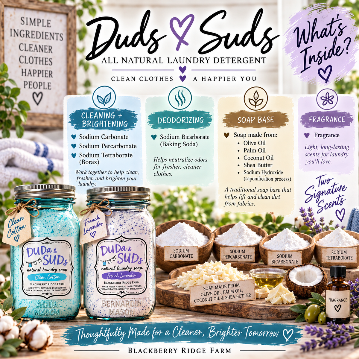 Duds & Suds All natural laundry detergent REFILL - FRENCH LAVENDER