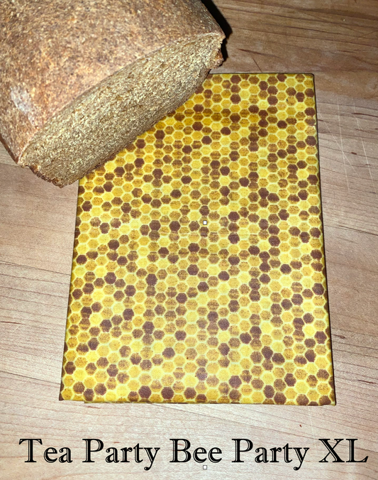 Tea/Bee Party Beeswax Wrap one-XL 14"x 24"