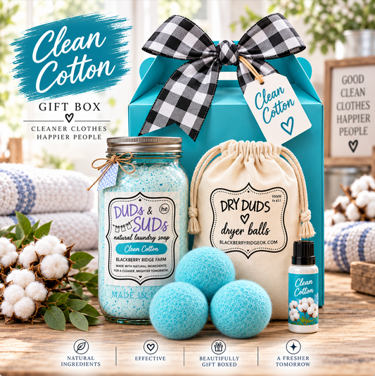 Duds & Suds/Dry Duds Laundry Gift Box (CLEAN COTTON)