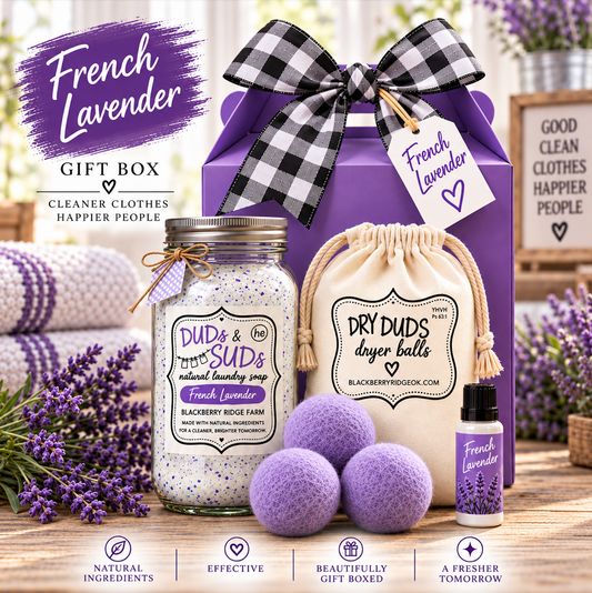 Duds & Suds/Dry Duds Laundry Gift Box (FRENCH LAVENDER)