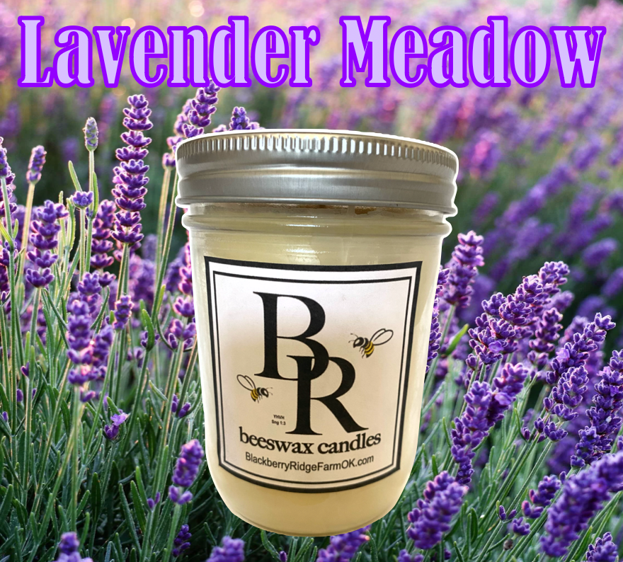 Beeswax Candle (S) - "Lavender Meadow"