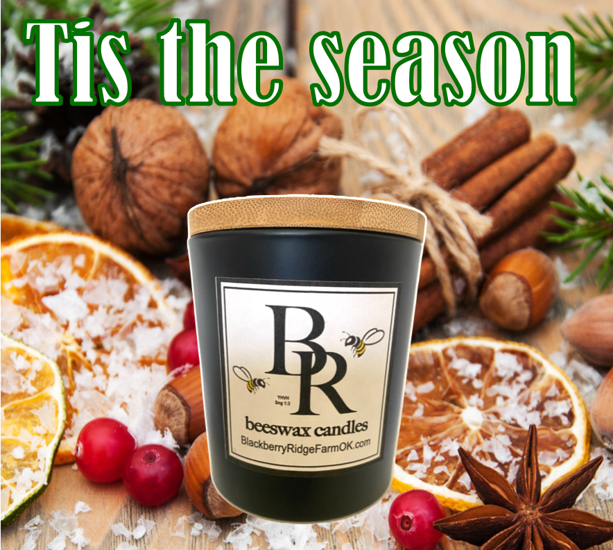 Beeswax Candle (F) - "Tis the Season"